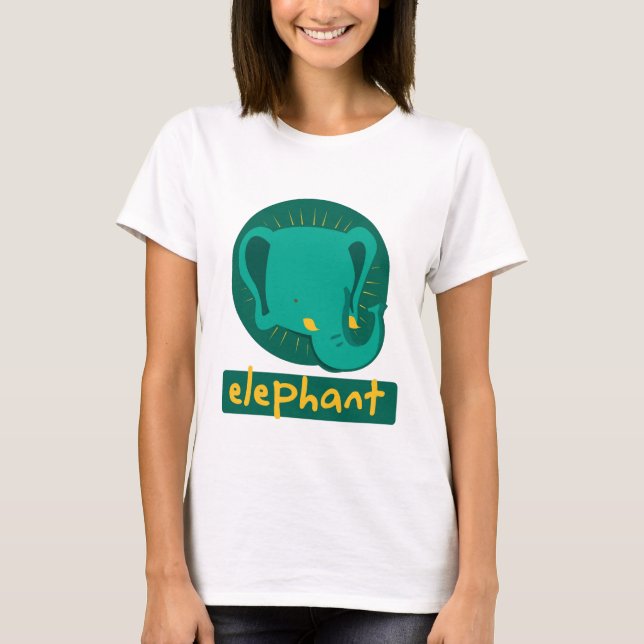 Camiseta elefante lindo (Anverso)