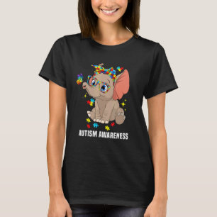 Camiseta Elefante lindo Bandana Animal Autism Awareness Mon