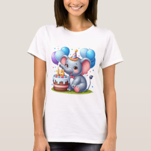 Camiseta Elefante lindo cumpleaños 15
