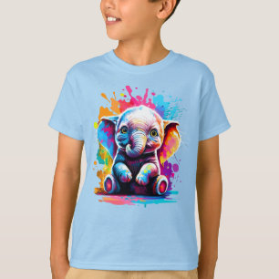 Camiseta Elefante lindo - Elefante bebé colorido - Elefante