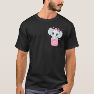 Camiseta Elefante lindo en Pocket Gracioso Amor Animal Vale