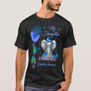 Camiseta Elefante Llevo Azul Por La Conciencia De La Diabet