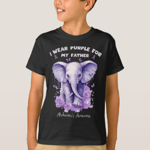 Camiseta Elefante Llevo Morado Por Mi Padre Heimerheimer'