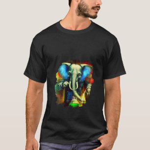 Camiseta Elefante Madera Científica Mastica Mezcla de Quími