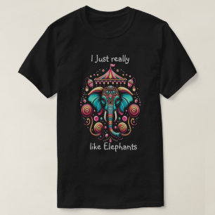 Camiseta Elefante Majestuoso Bajo Canopa Circular
