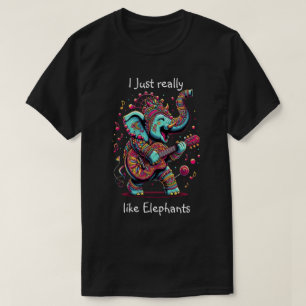 Camiseta Elefante majestuoso con diseños tribales vibrantes