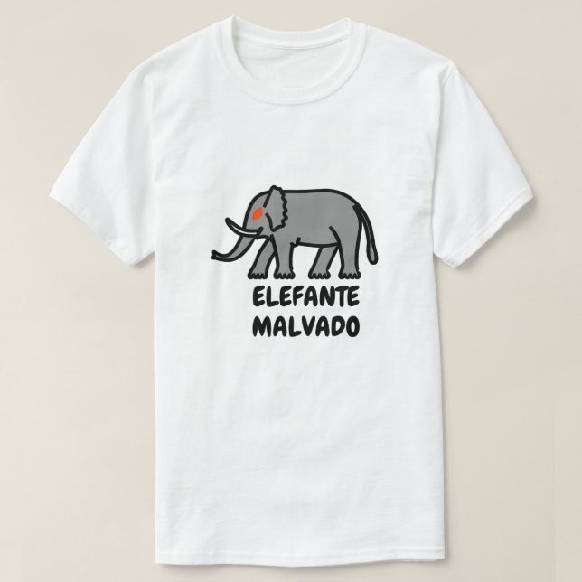 Camiseta elefante malvado (Diseño del anverso)