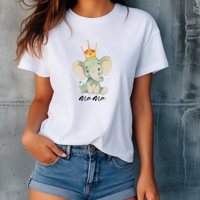 Camiseta Elefante Mamá Neutral de Género Adorable (Subido por el creador)