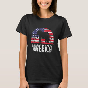 Camiseta Elefante Merica Bandera Estadounidense Indice Patr