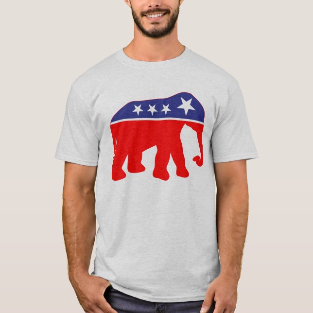 Camiseta Elefante modernizado del GOP (Anverso)