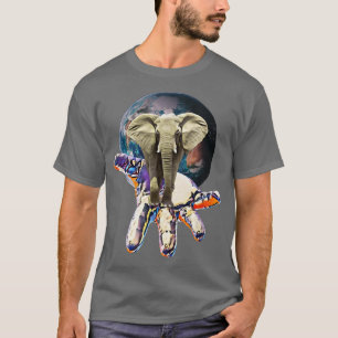 Camiseta Elefante Motif African Animales coloridos Mammal E