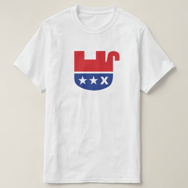 Camiseta Elefante muerto republicano contra Trump (Diseño del anverso)