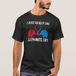 Camiseta Elefante Para Hombres Mujeres Parque Natural Anima