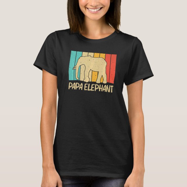 Camiseta Elefante Para Hombres Papá Elefante Indio Mammoth  (Anverso)