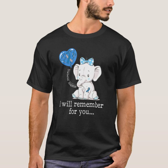 Camiseta Elefante para la diabetes (Anverso)