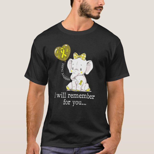 Camiseta Elefante para la toma de conciencia en Dipg (Anverso)