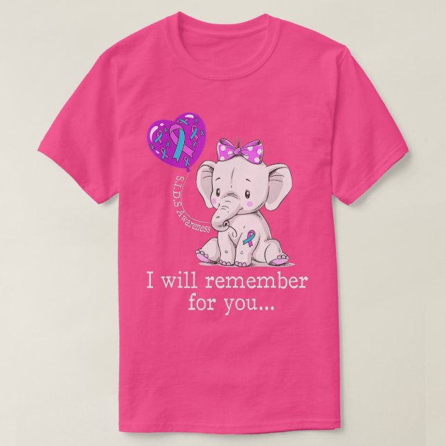 Camiseta Elefante para la toma de conciencia en los pequeño (Diseño del anverso)
