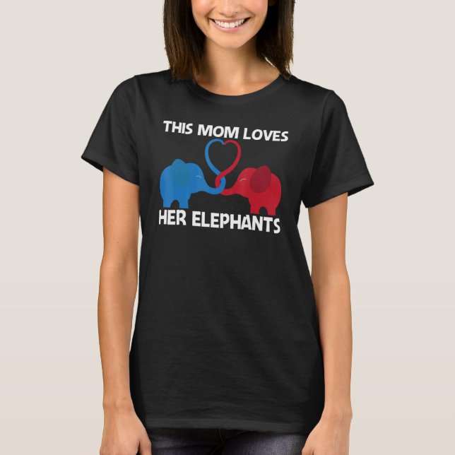 Camiseta Elefante para mamá Madre Parque Natural Animal (Anverso)