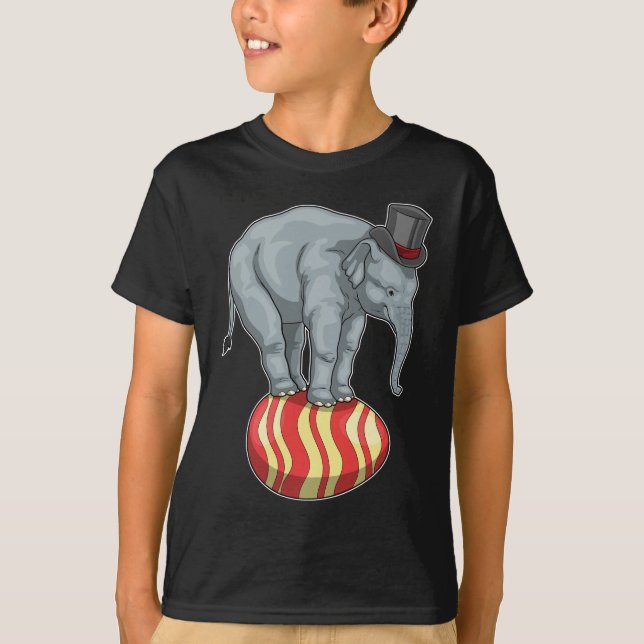 Camiseta Elefante Pascua huevo de Pascua Circo (Anverso)