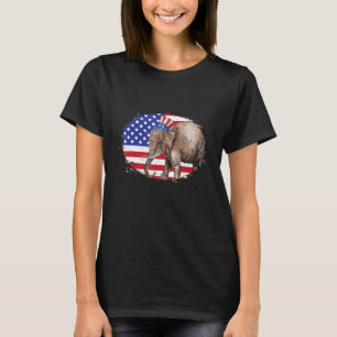 Camiseta Elefante Patriótico 4 De Julio Tío Sam Gorra Usa G