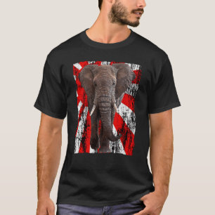 Camiseta Elefante patriótico Bandera solar japonesa nacient