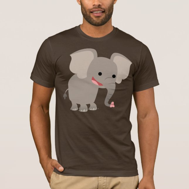 Camiseta elefante Personalizado riéndose (Anverso)
