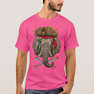 Camiseta Elefante pirata Jolly Roger Bandera Elefante Náuti