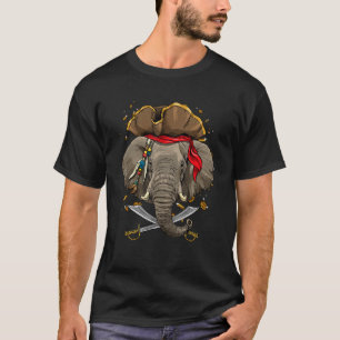 Camiseta Elefante pirata Jolly Roger Bandera Elefante Náuti