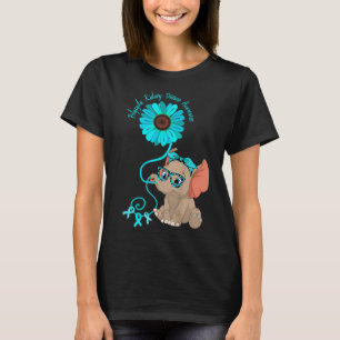 Camiseta Elefante Poliquístico Enfermedad Renal Verde azula