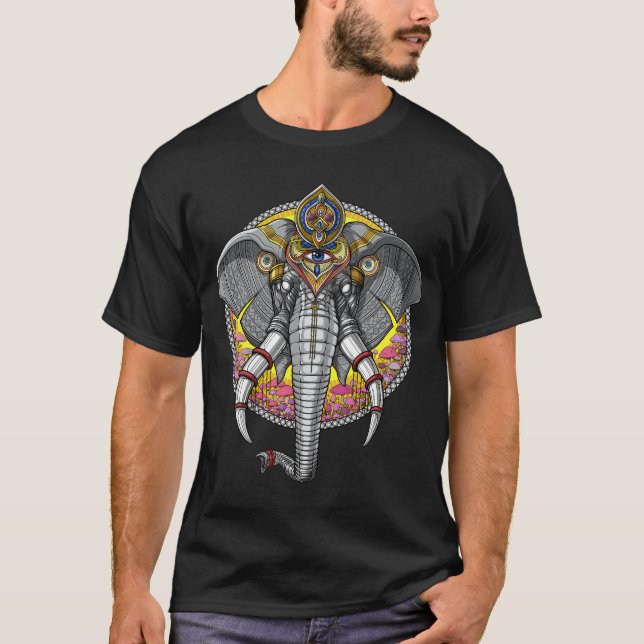 Camiseta Elefante Psicodélico Ganesha (Anverso)