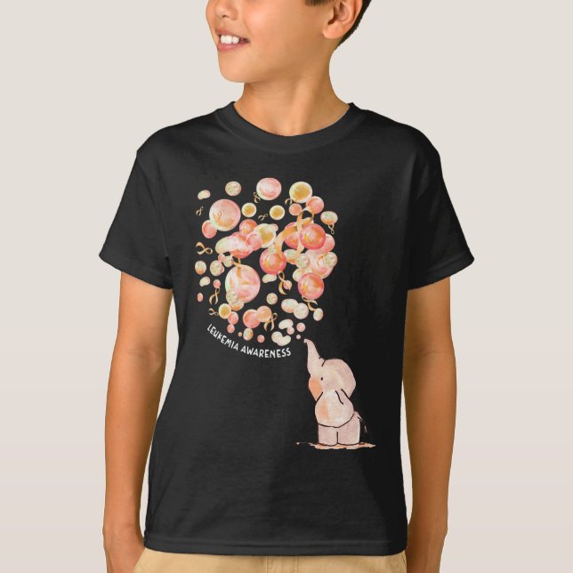 Camiseta Elefante que sopla globos Naranjas Consciente de l (Anverso)