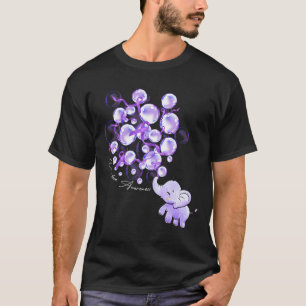 Camiseta Elefante que sopla leones morados sobredosis Aware