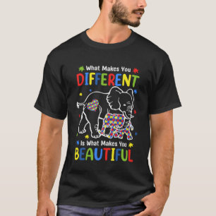 Camiseta Elefante que te hace diferente conciencia del auti