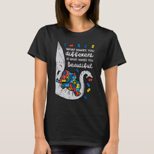Camiseta Elefante que te hace diferente conciencia del auti