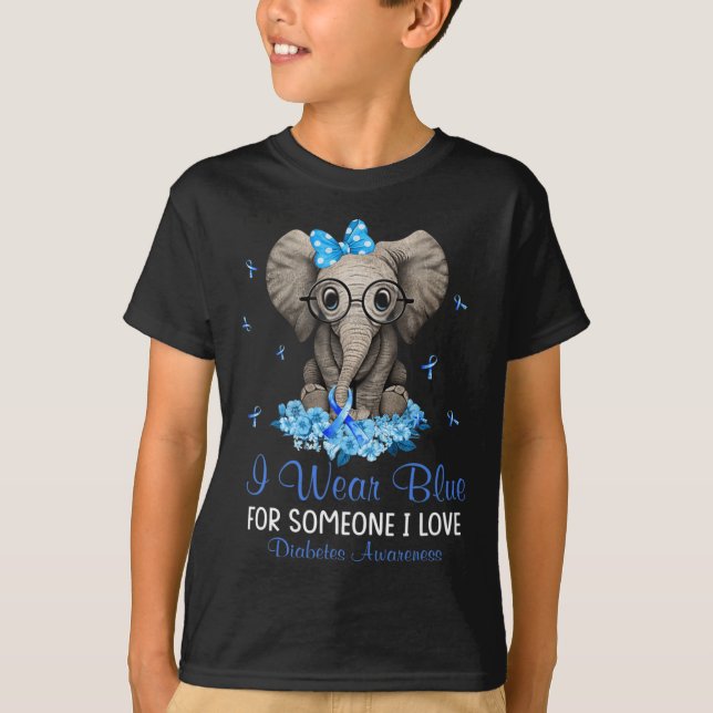 Camiseta Elefante que uso azul para alguien que advierte de (Anverso)