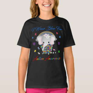 Camiseta Elefante Que Uso Azul Para Concienciar Sobre El Au