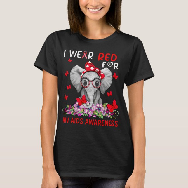 Camiseta Elefante que uso rojo para la toma de conciencia s (Anverso)