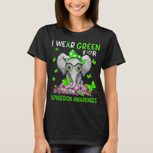 Camiseta Elefante Que Uso Verde Para Concienciar Sobre La D
