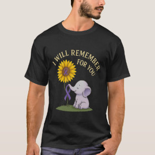 Camiseta Elefante Recordaré Para Ti Girasol Alzheimer