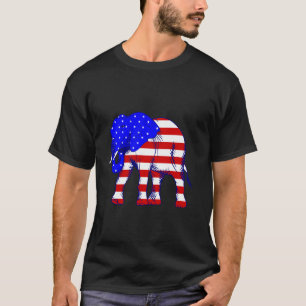 Camiseta elefante republicano bandera estadounidense patrió