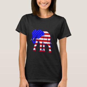 Camiseta elefante republicano bandera estadounidense patrió