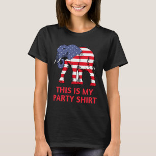 Camiseta Elefante Republicano Esta Es Mi Fiesta