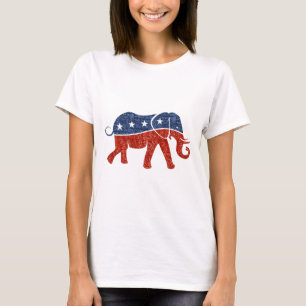 Camiseta elefante republicano purpurina