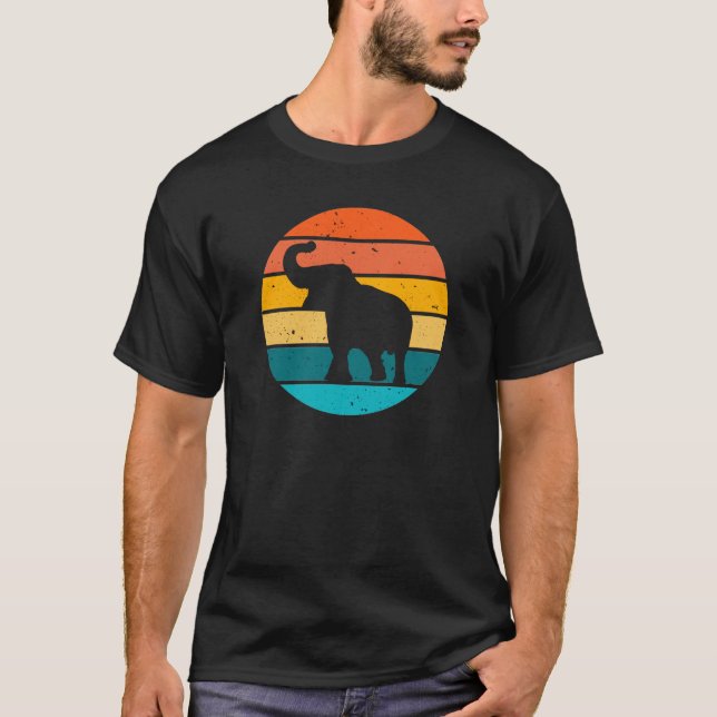 Camiseta Elefante retro (Anverso)