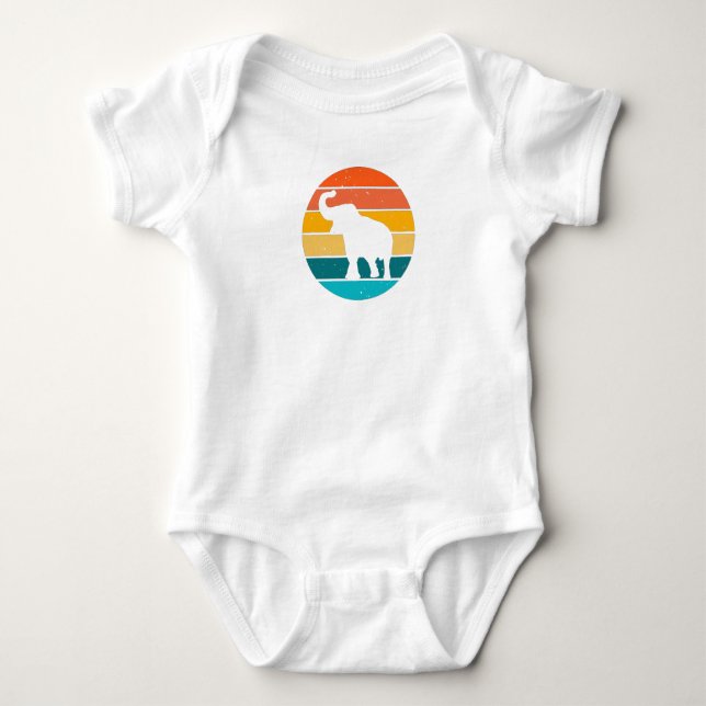 Camiseta Elefante retro (Anverso)