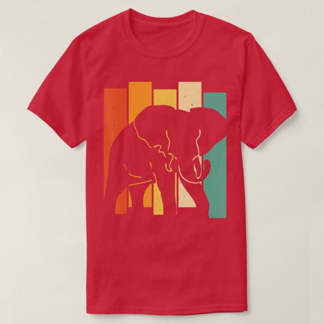 Camiseta Elefante retro Elefante de vida salvaje Elefante Á (Diseño del anverso)