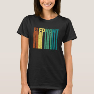 Camiseta Elefante Retro Para Niñas Niños Animales Salvajes