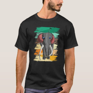 Camiseta Elefante Retro Zoológico Animal Niños Chicas Niños