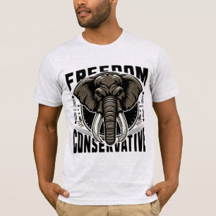 Camiseta Elefante Rojo   Conservador de la libertad de fami