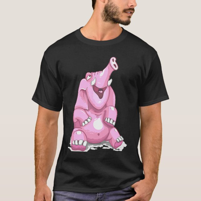 Camiseta Elefante rosa (Anverso)